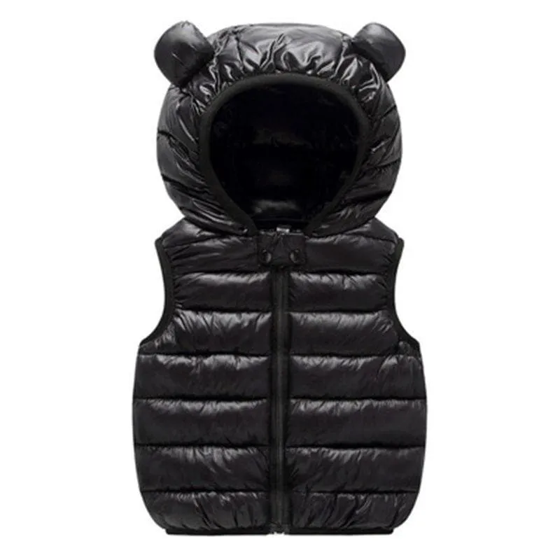 Baby Sports Vest Cubs Ears Hooded Outerwear