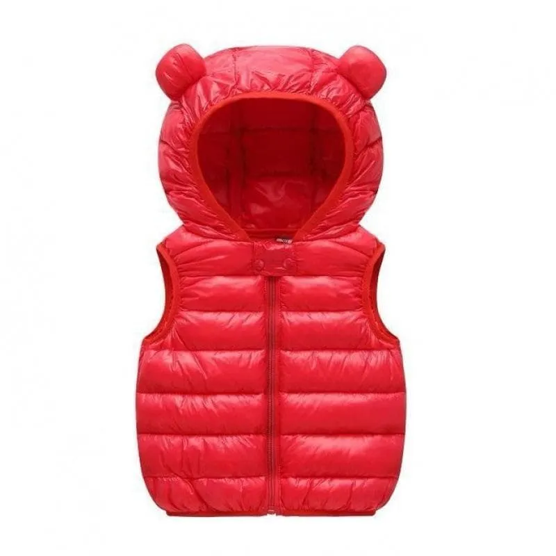 Baby Sports Vest Cubs Ears Hooded Outerwear