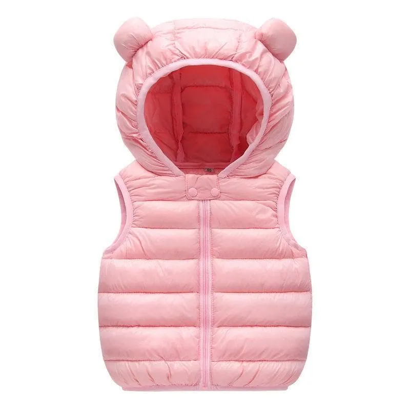 Baby Sports Vest Cubs Ears Hooded Outerwear