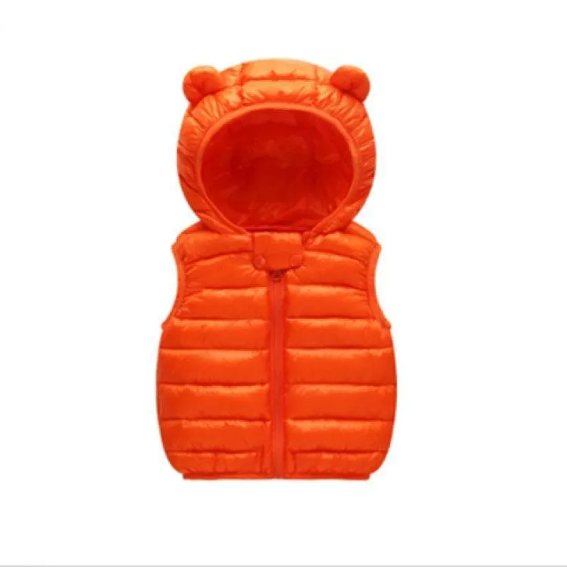 Baby Sports Vest Cubs Ears Hooded Outerwear