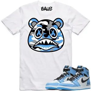 Baws Carolina Blue Camouflage White T-Shirt