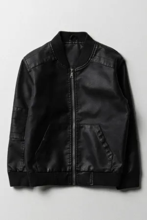 Biker Bomber Jacket Black