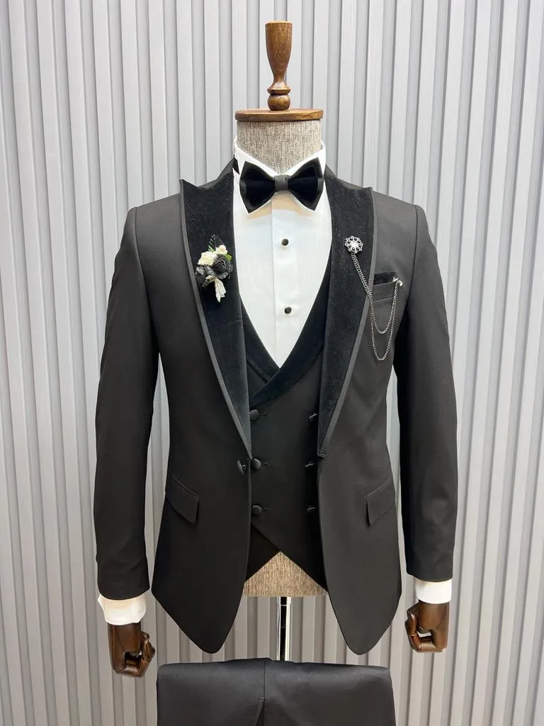 Bojoni Tommy Slim Fit Black  Tuxedo