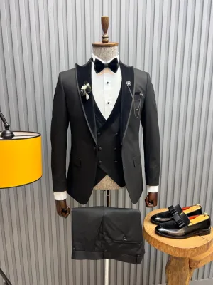 Bojoni Tommy Slim Fit Black  Tuxedo