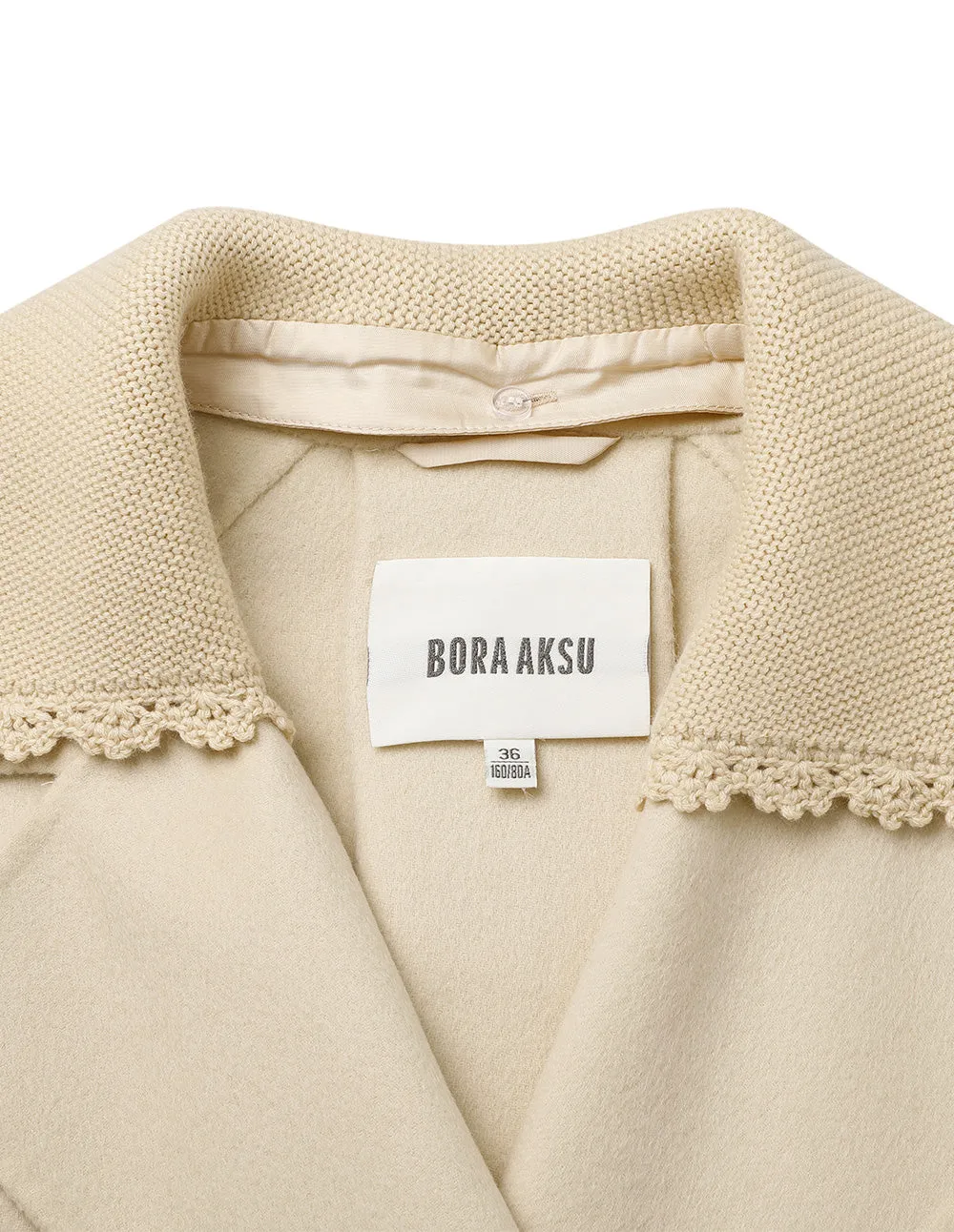 BORA AKSU Double-Breasted Knitted Patchwork Lapel Jacket