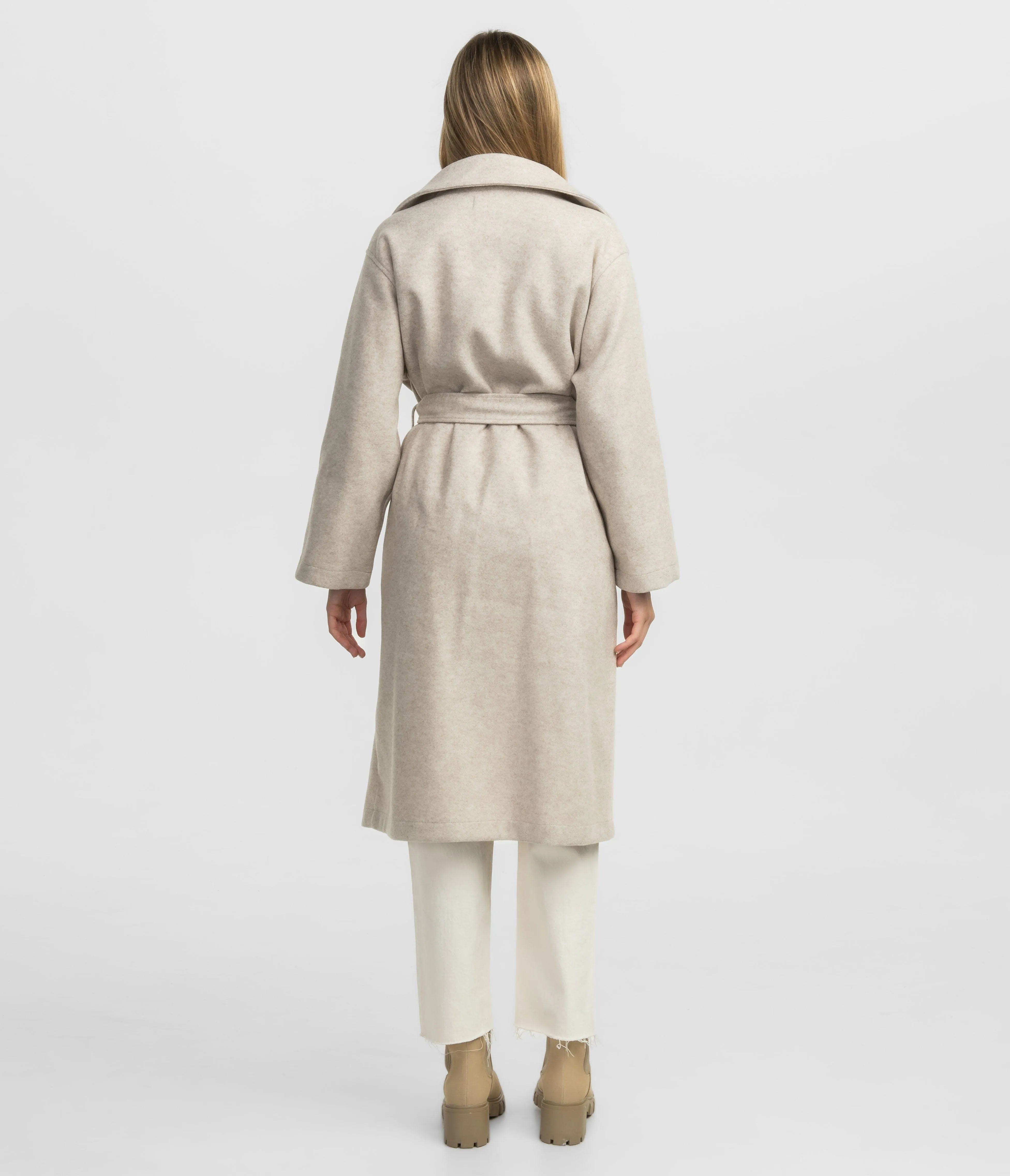 Broadway Fleece Coat - Oatmeal