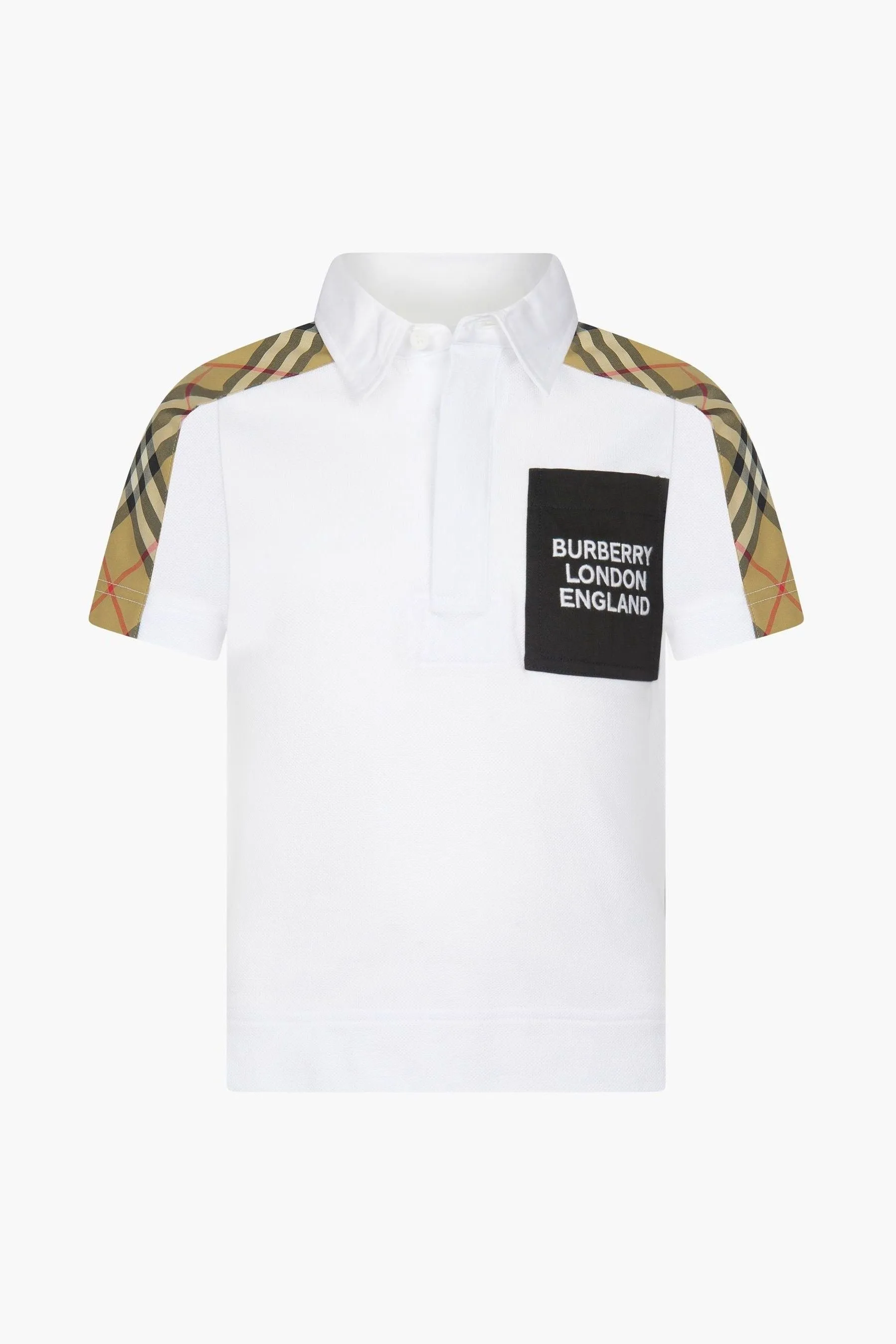 Burberry Boys Cotton Branded Polo Shirt