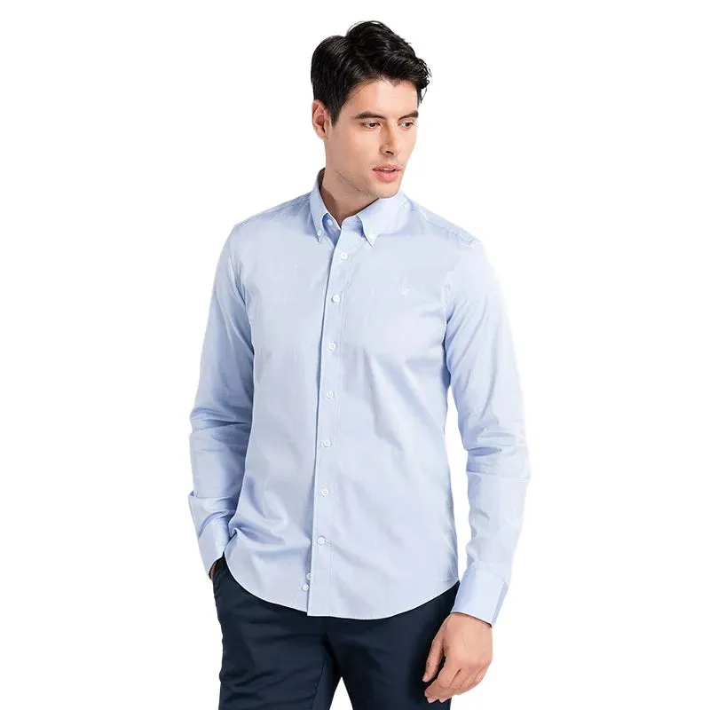 Business casual long sleeve cotton shirt