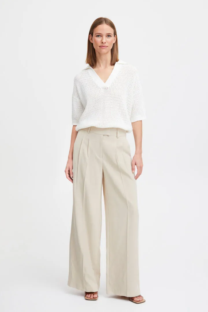 Byoung Bydalano High Waist Trousers Cement