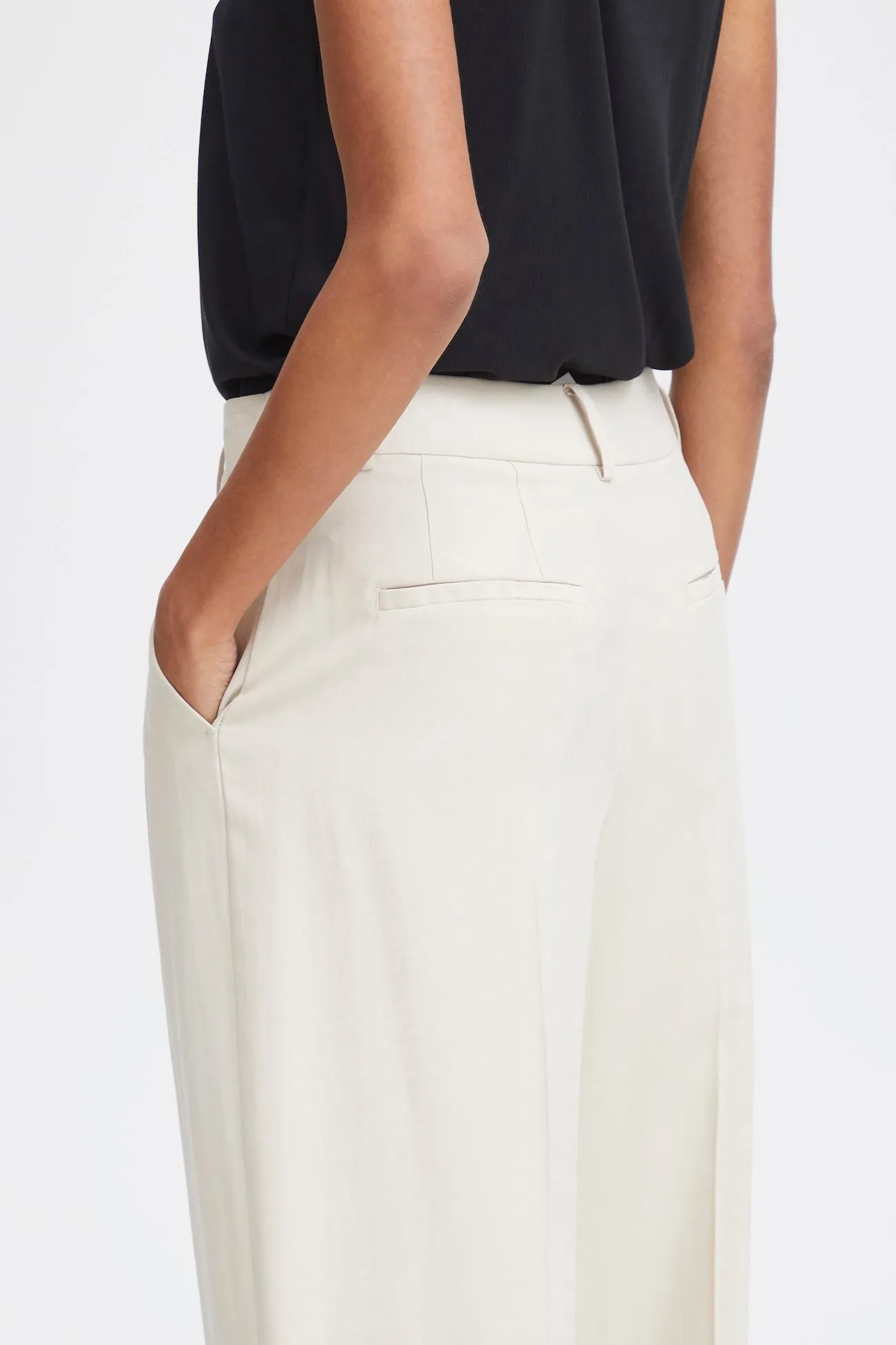 Byoung Bydalano High Waist Trousers Cement