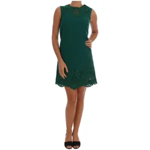 Dolce & Gabbana Elegant Green A-Line Sheath Dress