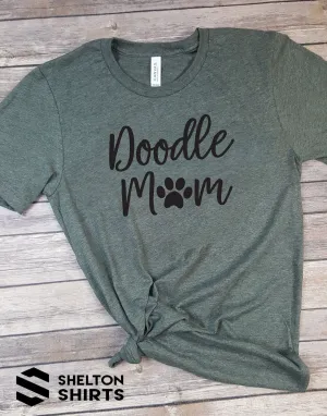 Doodle Mom with Paw Print T-Shirt