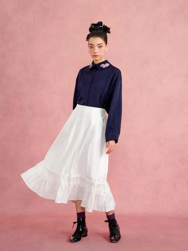 French Elegant Ruffled A-Line Skirt【s0000007569】