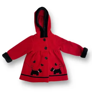 Girls Goodlad Size 3T Red Hooded Fleece Coat