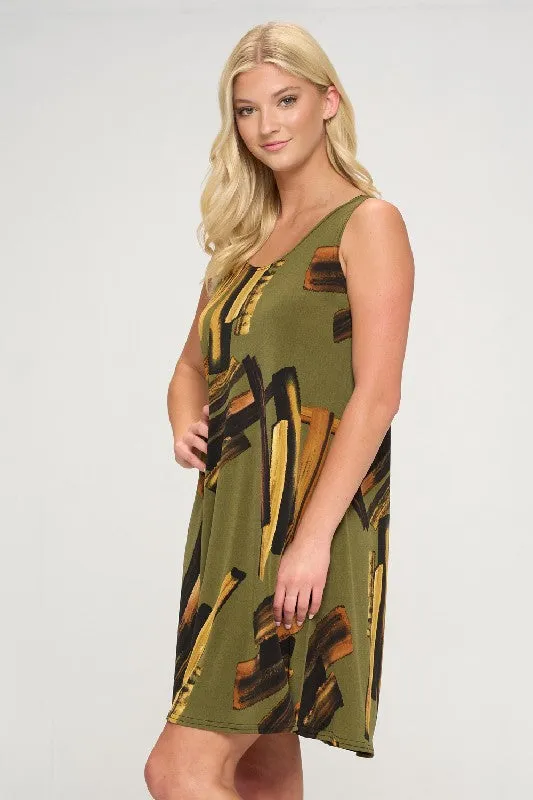 HIT Missy Tank Dress Sleeveless Prints -7003HT-TRP1-W315