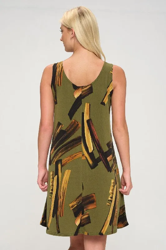 HIT Missy Tank Dress Sleeveless Prints -7003HT-TRP1-W315