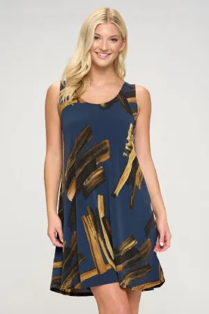 HIT Missy Tank Dress Sleeveless Prints -7003HT-TRP1-W315