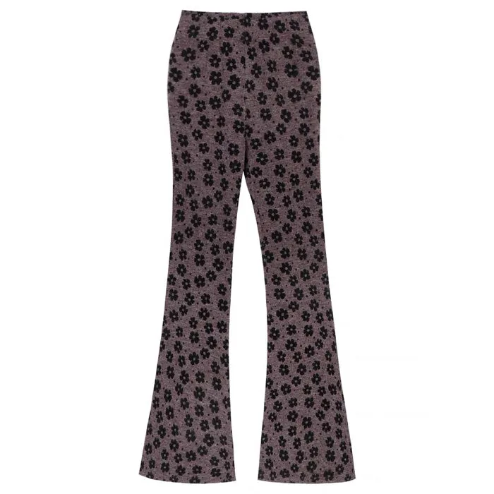 Indie Aesthetic Floral Flare Trousers