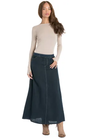 Jean A-Line Linen Skirt