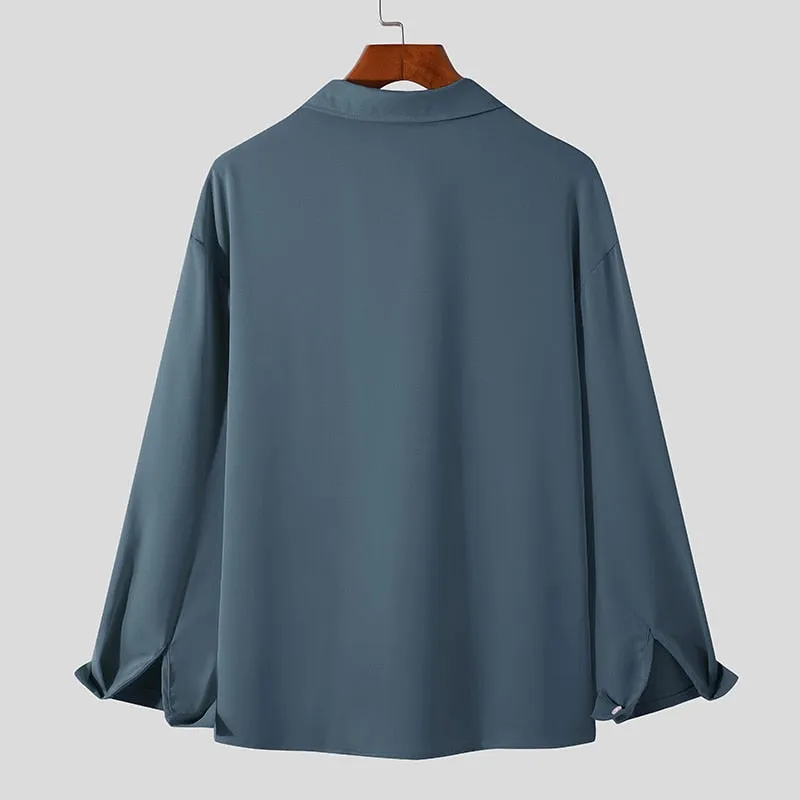 Korean Loose Fit Long-Sleeve Shirt