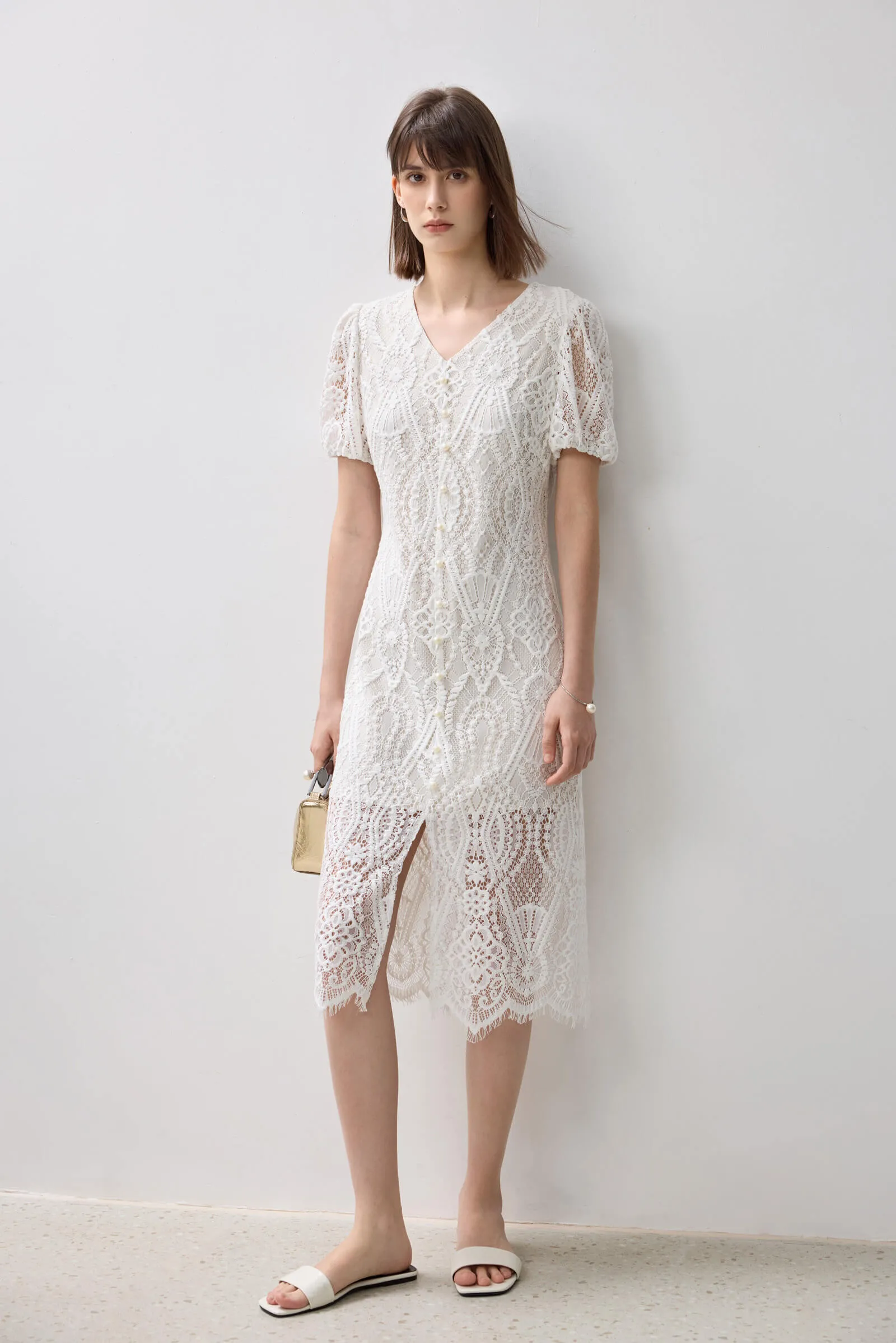 LILY Lace V-Neck Dress