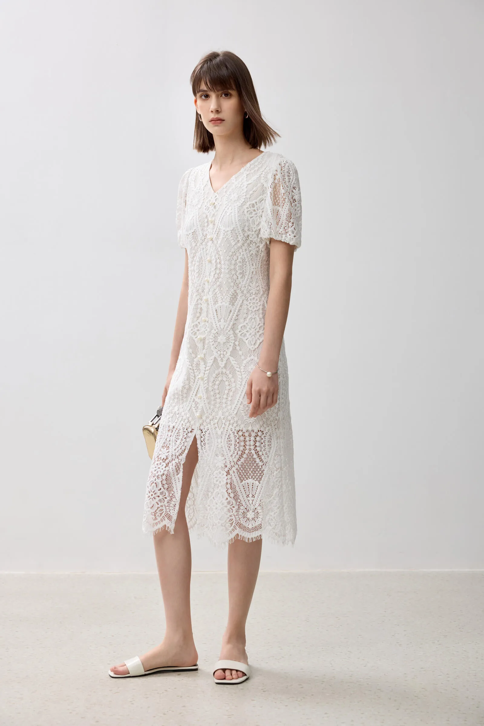 LILY Lace V-Neck Dress