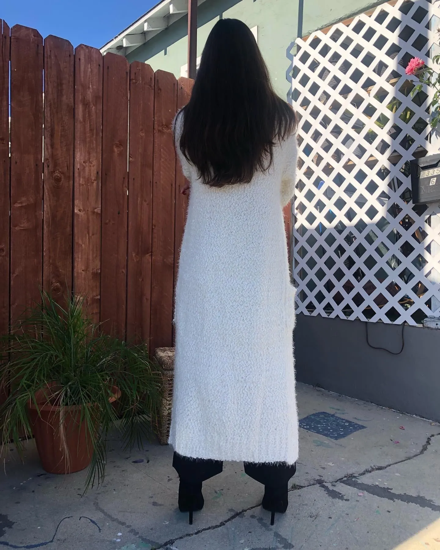 Long Fluffy Sweater Cardigan