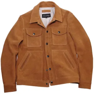 Men's Cow Suede Jacket Slim Fit Cowboy Western Style