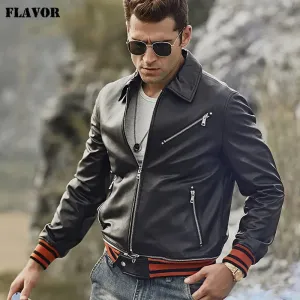 Men's Slim Fit Biker Leather Jacket