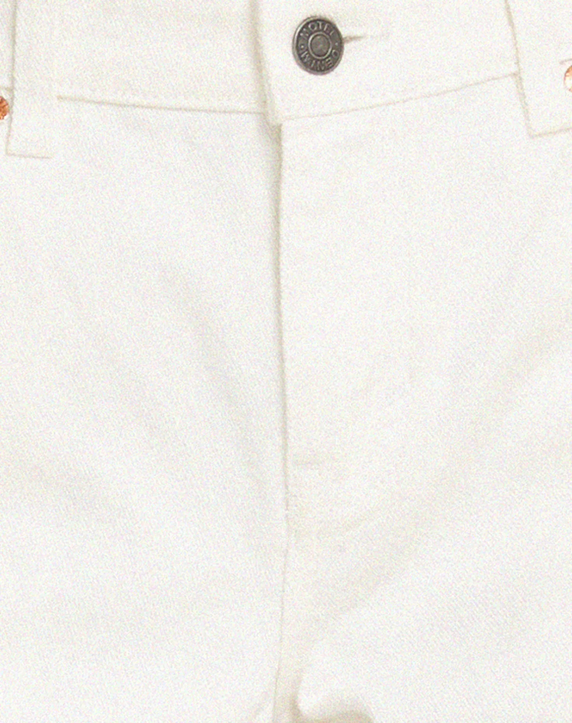 MOTEL X BARBARA Low Rise Parallel Jeans in True White