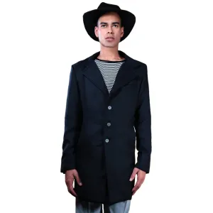 Navy blue slim fit jacket