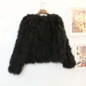 Ostrich Wool Fur Coat