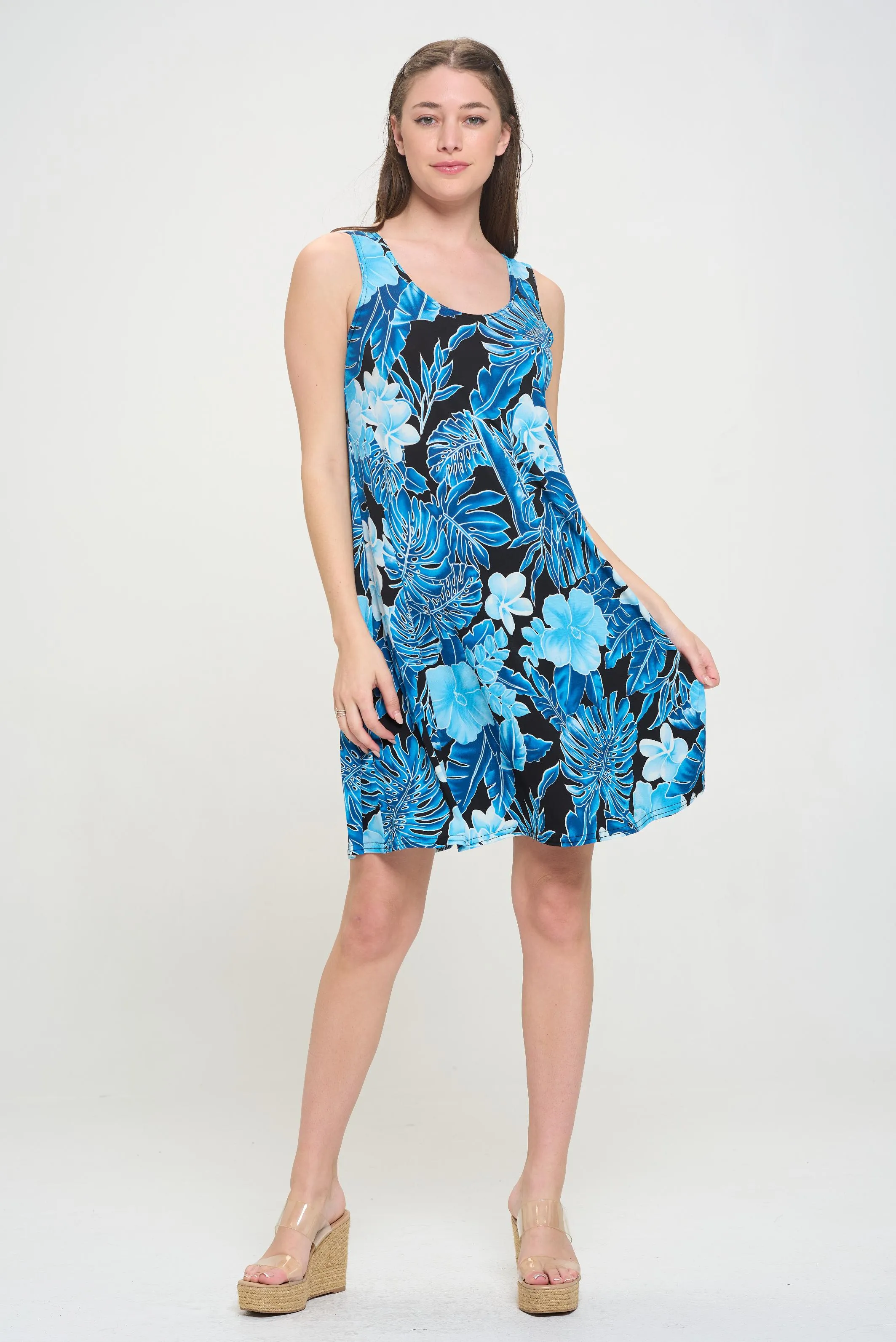 Print Missy Tank Dress Sleeveless Prints - 7003HT-TRP1-W436