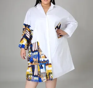 Ready made plus size dress shirt