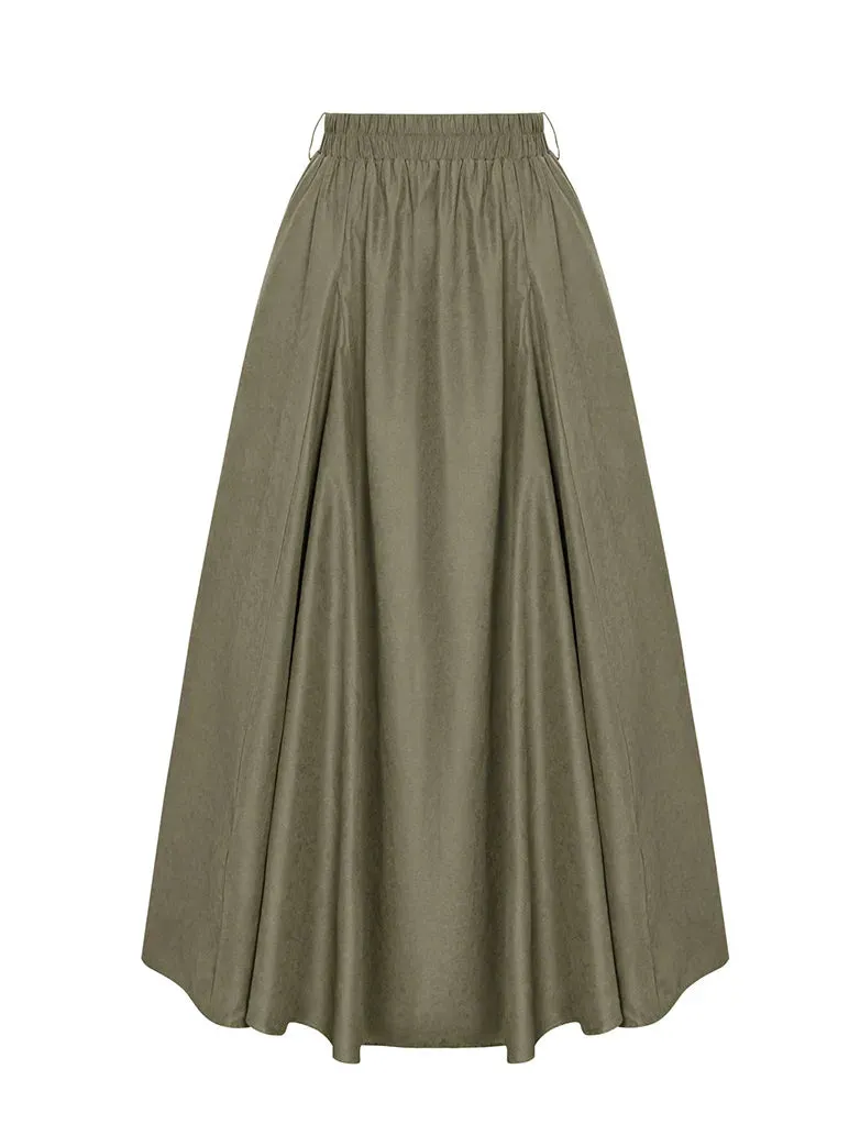 Renaissance Boho Maxi Skirt Ankle Length Swing Skirt