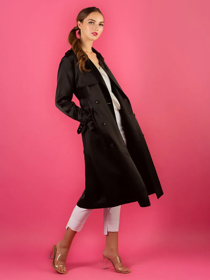 Satin Trench Coat