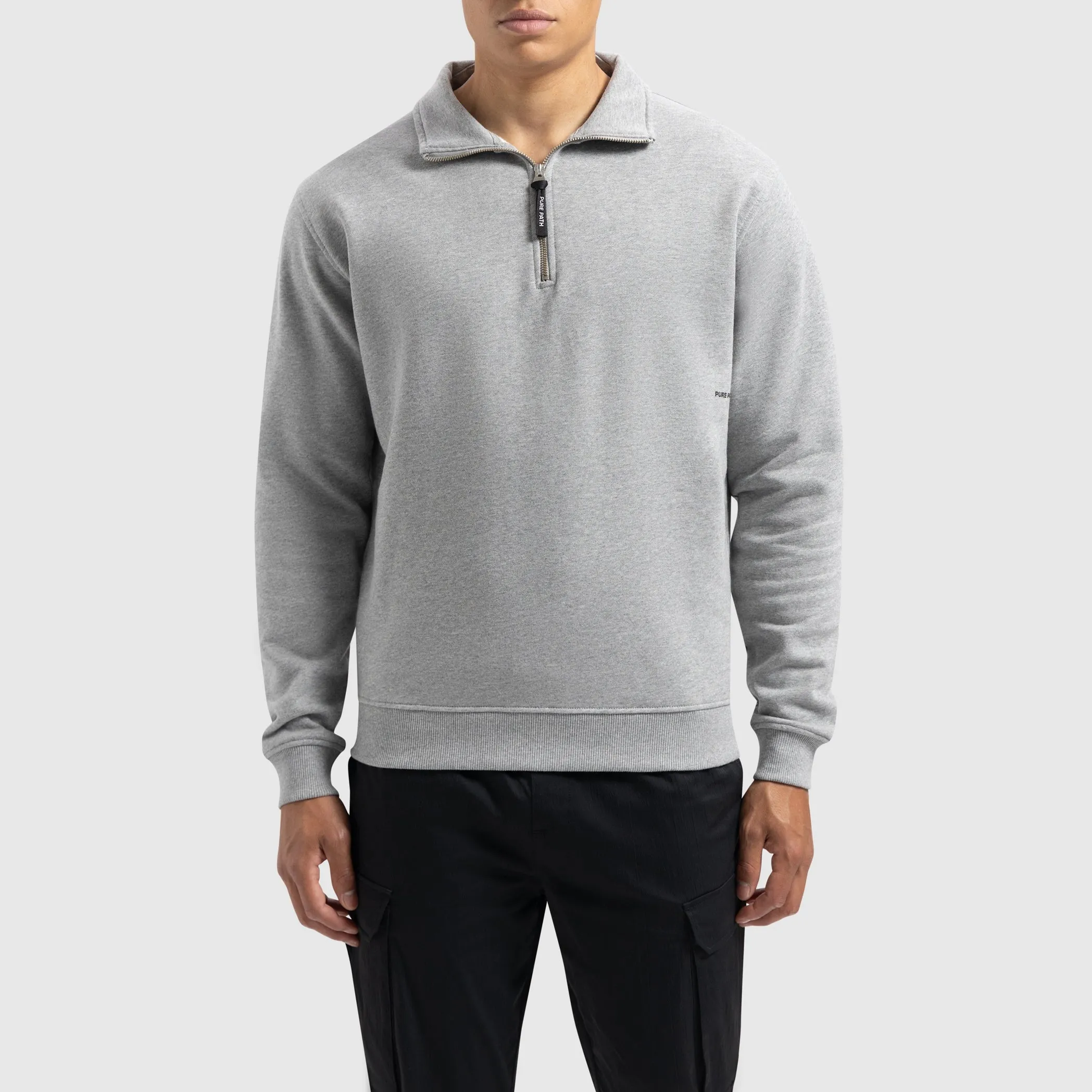 Sideline Wordmark Halfzip Sweater | Grey