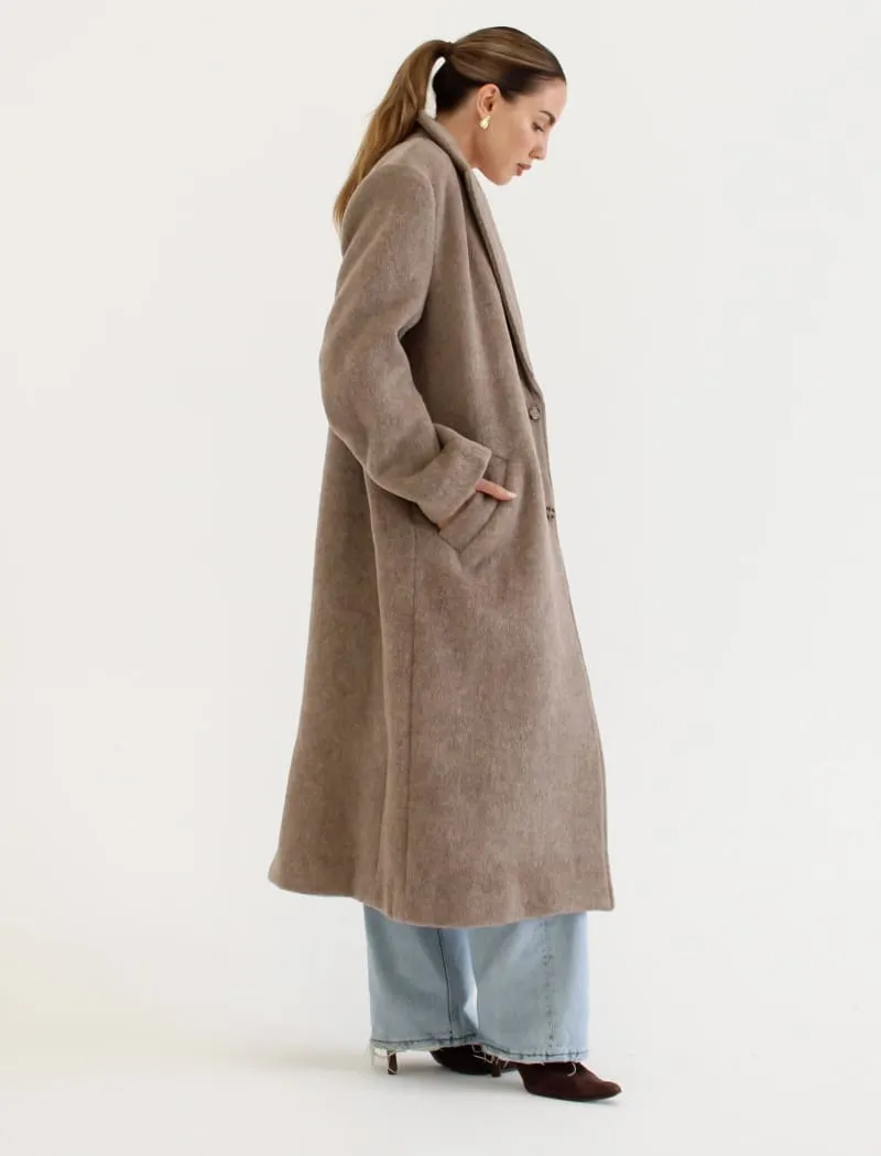 Sinatra Coat | Oat Heathered