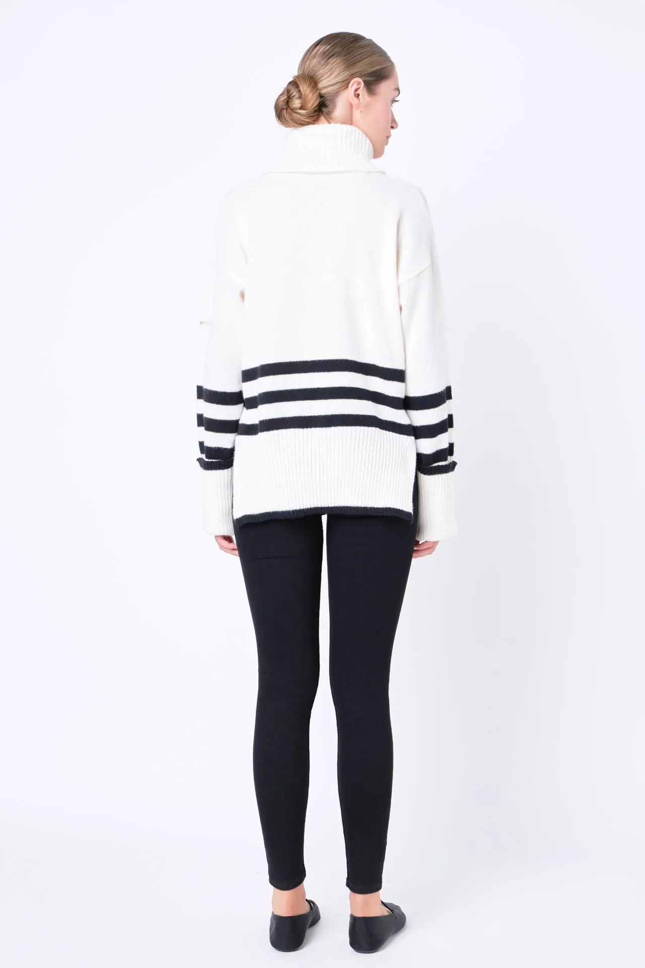 Striped Turtle Neck Sweater