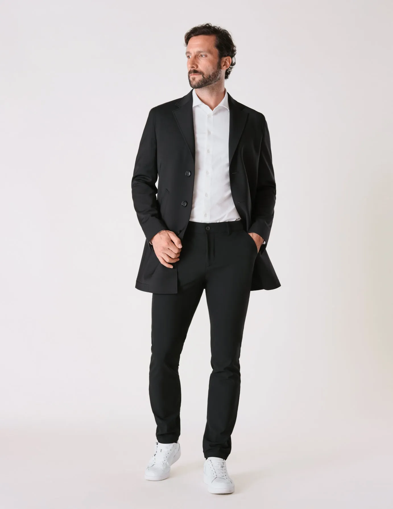 Tech Wool Coat Black