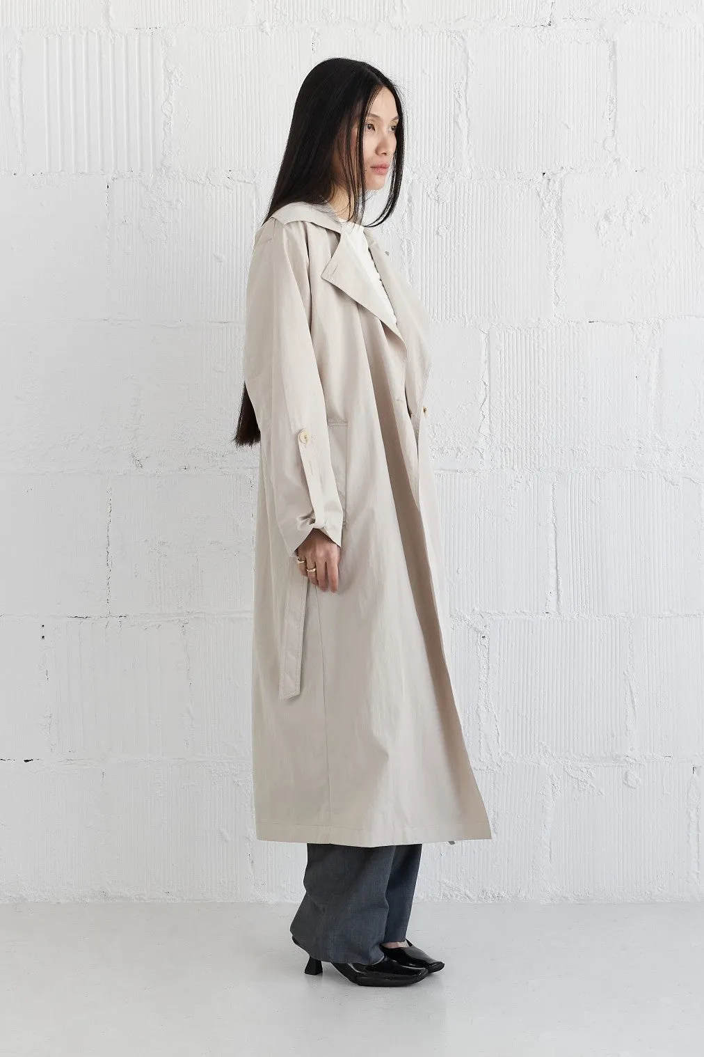 The Janie Coat in Light Beige