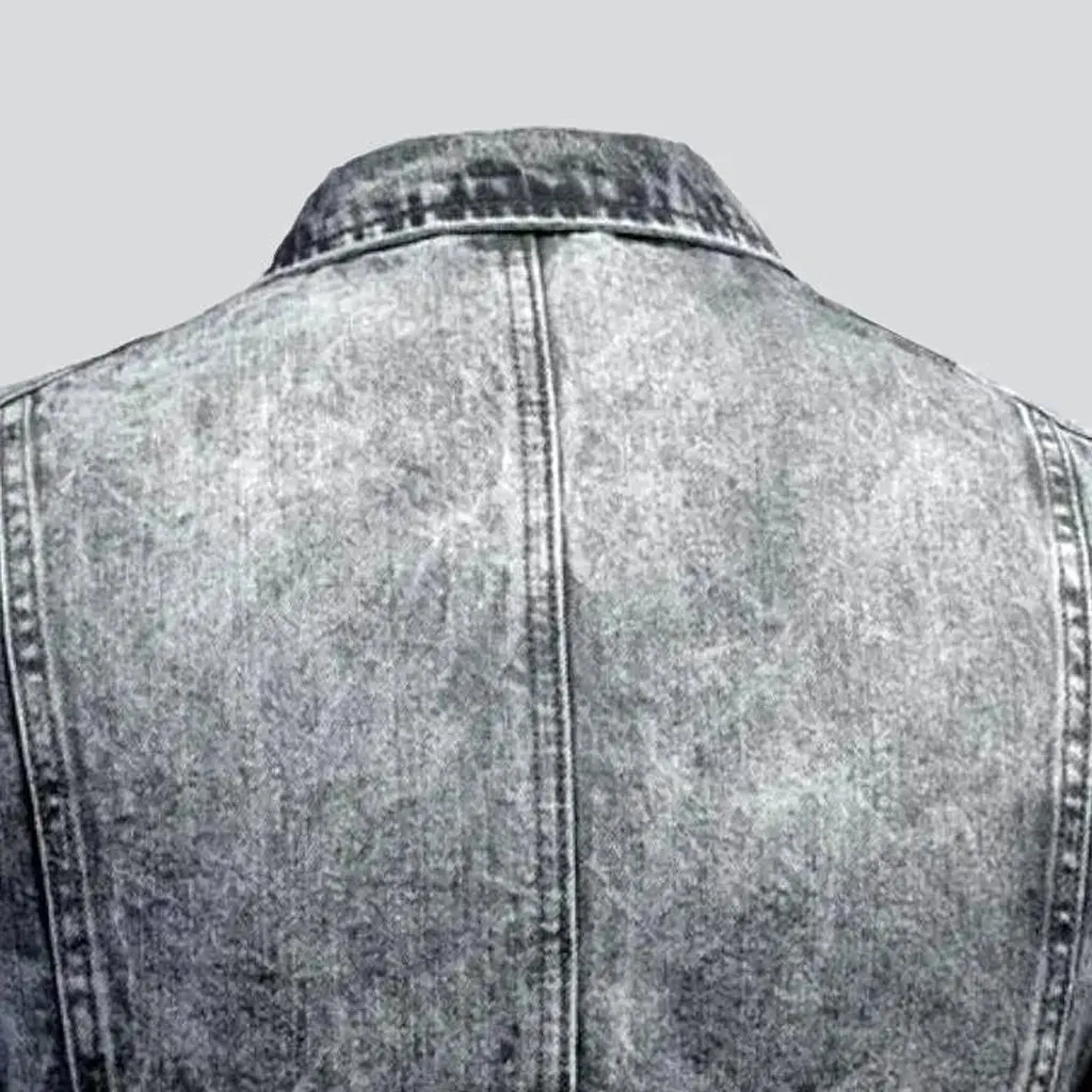 Vintage grey men's jean jacket