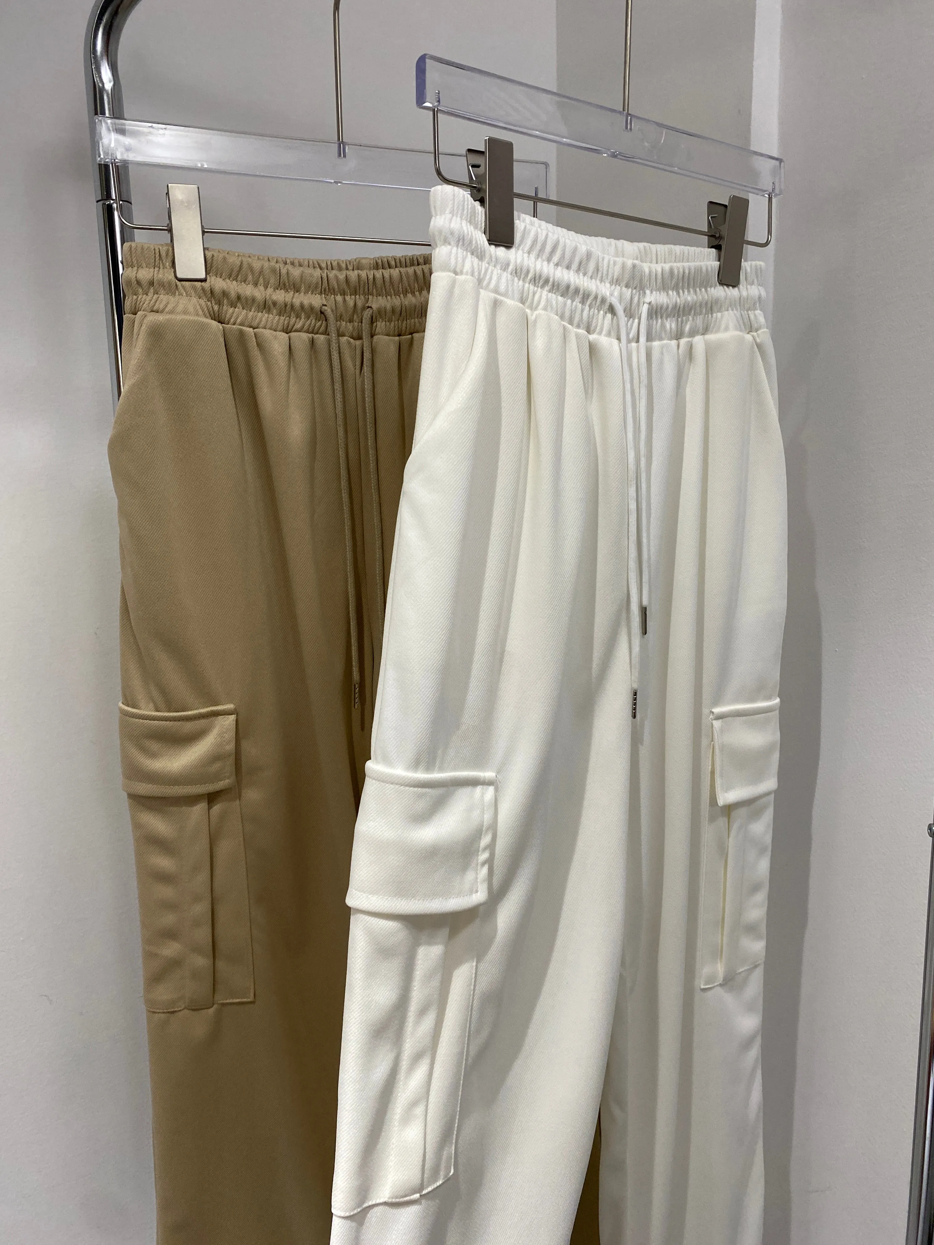 Wide Leg Baggy Sweatpants - Milk Tea