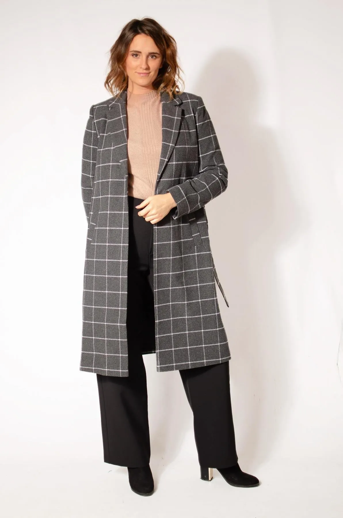 Wool Blend Wrap Coat