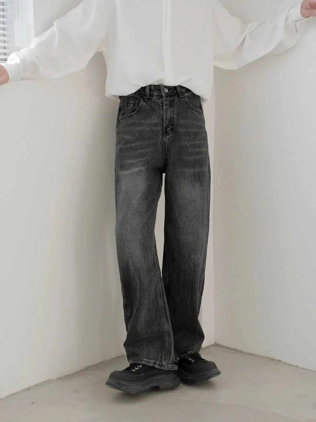 Zhou Bootcut Straight Leg Washed Jeans