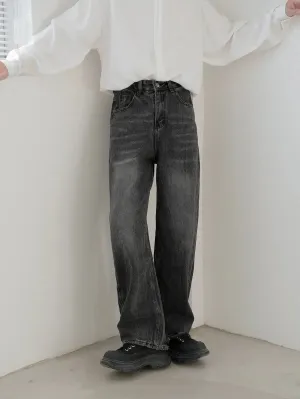 Zhou Bootcut Straight Leg Washed Jeans